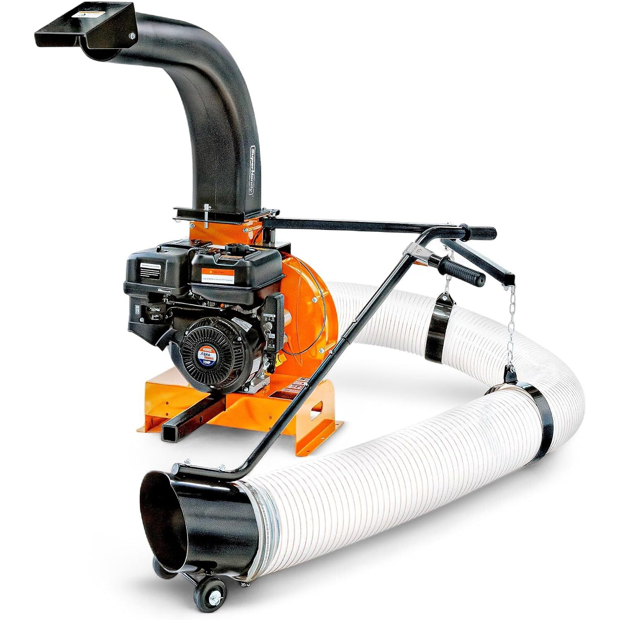 SuperHandy Loader-Mounted Leaf Vacuum — 15HP, Electric Start, Serrated Metal Impeller, Hitch or Tailgate Mount, Model# TRI-GUO143